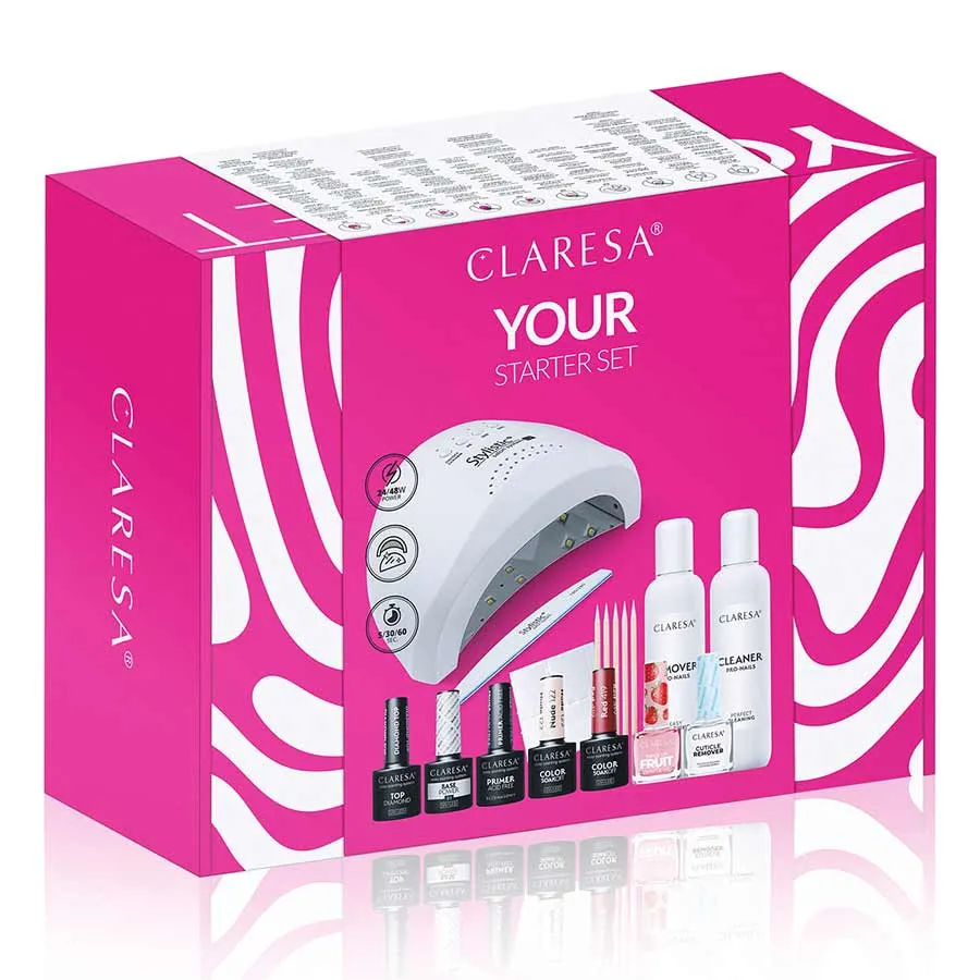 CLARESA - Kit completo de esmaltado semipermanente con lámpara
