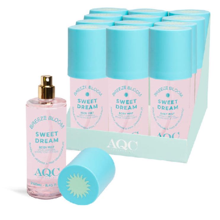 AQC Fragances- Expositor 12 unidades Bruma Corporal * BREEZE BLOOM 250ML* 99048