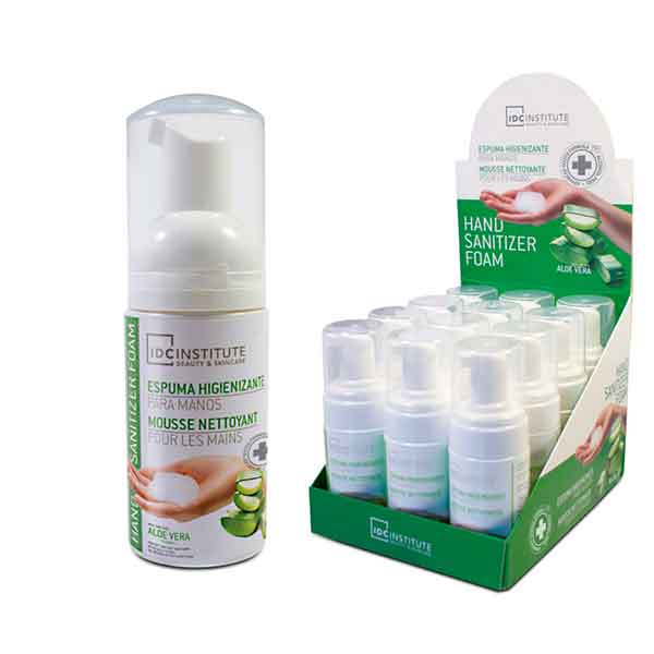 IDC INSTITUTE - EXPOSITOR Espuma Higienizante para manos ALOE VERA 100 ml