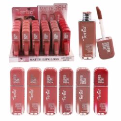 TERTIO - Expositor 24 Unidades de Brillo labial mate larga duración 36h - 25045