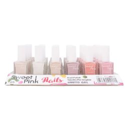 TERTIO - Expositor 24 Unidades de Esmaltes de Uñas Efecto Gel *Sweet Pink* - N5