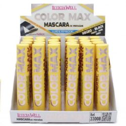 LETICIA-WELL-Expositor-24-Unidades-Mascaras-de-Pestanas-Negra-Color-MAX-33008