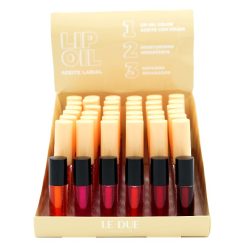 LE DUE - Expositor 36 Unidades de Aceite Labial con Color - L090100