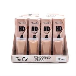 TERTIO - Expositor 12 unidades de Maquillaje Líquido Fondotinta Líquido HD - C-017