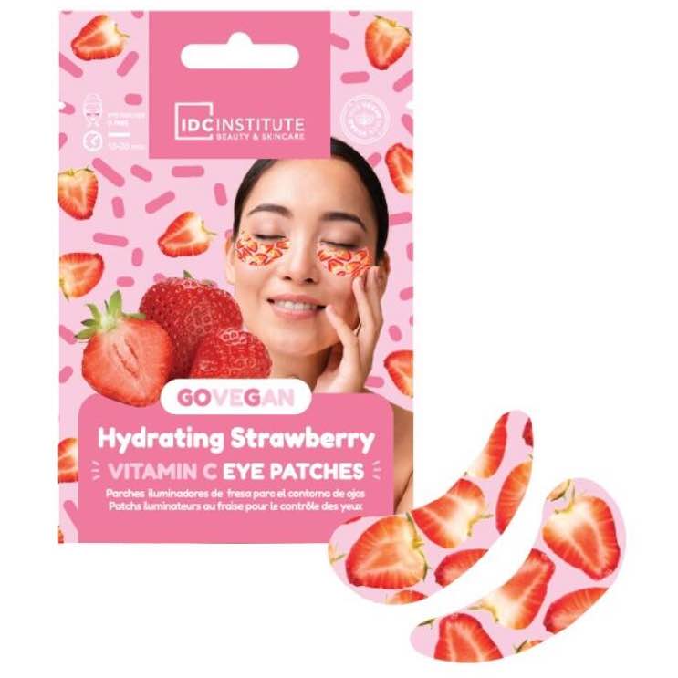 Idc Institute - Caja 12 unidades de parches para ojos Vitamina C Strawberries - 90660 - Imagen 2
