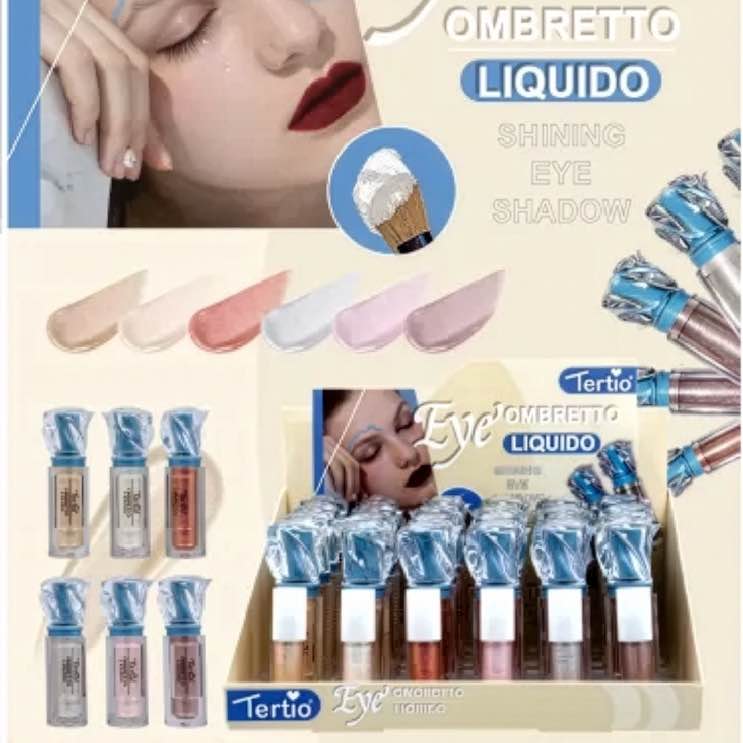 TERTIO - Expositor 24 unidades de Sombras ojos líquidas Brillantes * Liquid Ombretto*- 20559