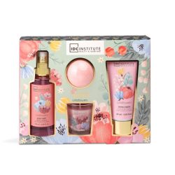 IDC INSTITUTE - Caja 6 unidades Set Scented Garden Perfect Bath 4 Piezas - 99301
