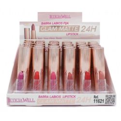 LETICIA WELL - Expositor 24 Unidades Barra de Labios Fija Glam Matte - 11621