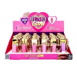 D'DONNA - Expositor 24 unidades Brillos de Labios Gloss Heart Glow - 12315A