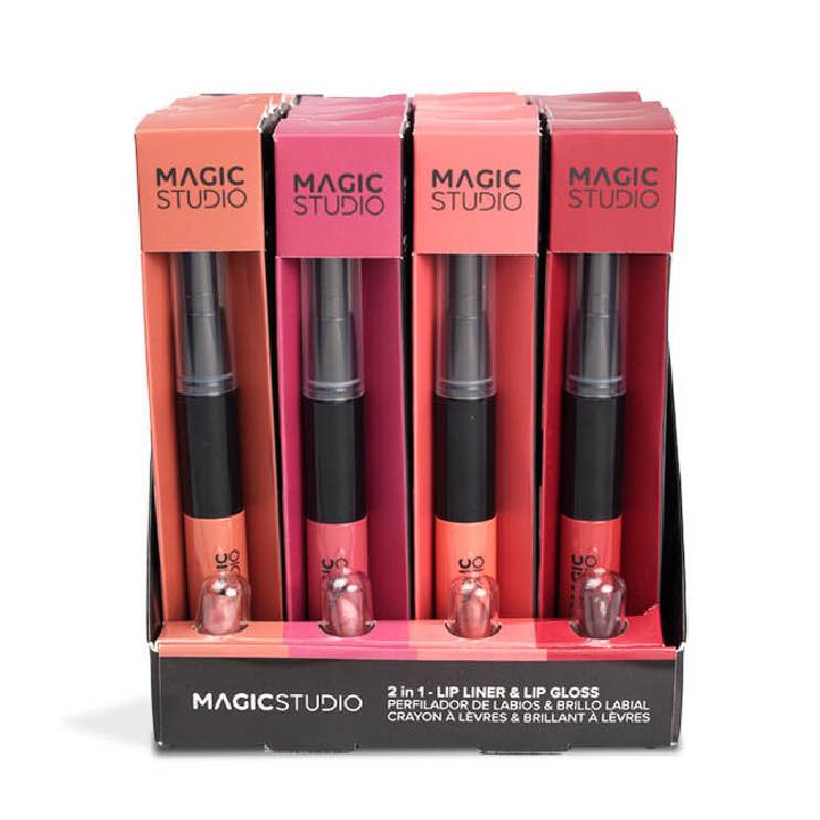 Magic Studio - Expositor 24 unidades Set para Labios 2 en 1 - 90441
